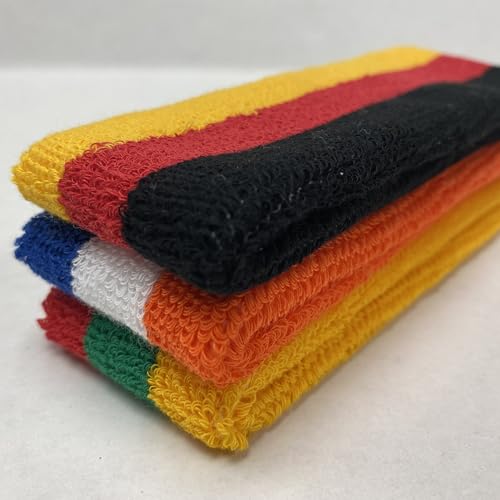 Couver Faixa de cabeça esportiva de algodão colorida com bandeira do país de Luxemburgo, 1 peça