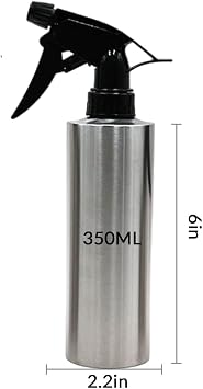 Personalized Sprayer Stainless Steel Hand Press Watering Can with Nozzle Laser Engraving Custom Text Logo Watertight and Corrosion Resistant (304 stainless steel)