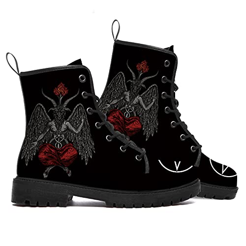 Satanic Boots Womens Mens Combat Boots Waterproof Ankle Booties Work Boots Classic Boots Shoes Gifts for Women Men2