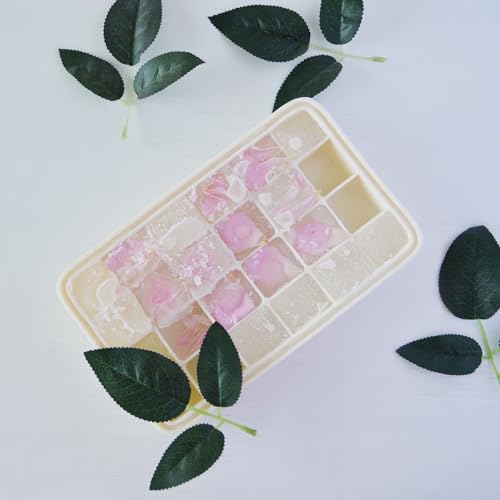 Set de 4 moldes de silicona para cubitos de hielo con tapa morada miniatura 6