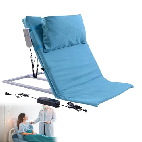 Electric Lifting Bed Backrest, Electric Adjustable Back Stand Assist, 2-65° Angle Adjustment, for Neck & Lumbar Support, Snoring Relief(Blue)