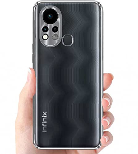 Image of Soft Flexible Silicone Back Cover Compatible with Infinix Hot 11S, Transparent Case