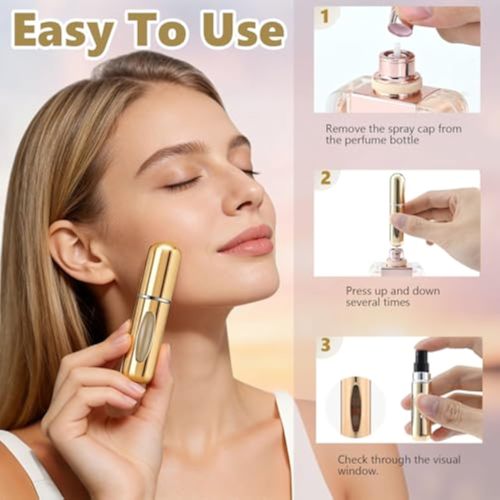 6pcs Mini Refillable Perfume Atomiser Bottles