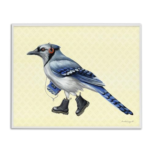 Blue Jay Music Collage, 16 x 20 Inch Framed Giclée Print