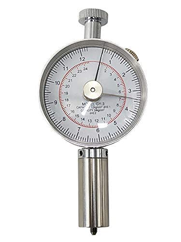 Fruit Hardness Tester Fruit Penetrometer Fruit Durometer Sclerometer with Two Measuring Head 0.5-12kg/cm2 (x10 5pa) and 1-24kg/cm2 (x10 5pa) Fruit Hardness Tester Meter Gage