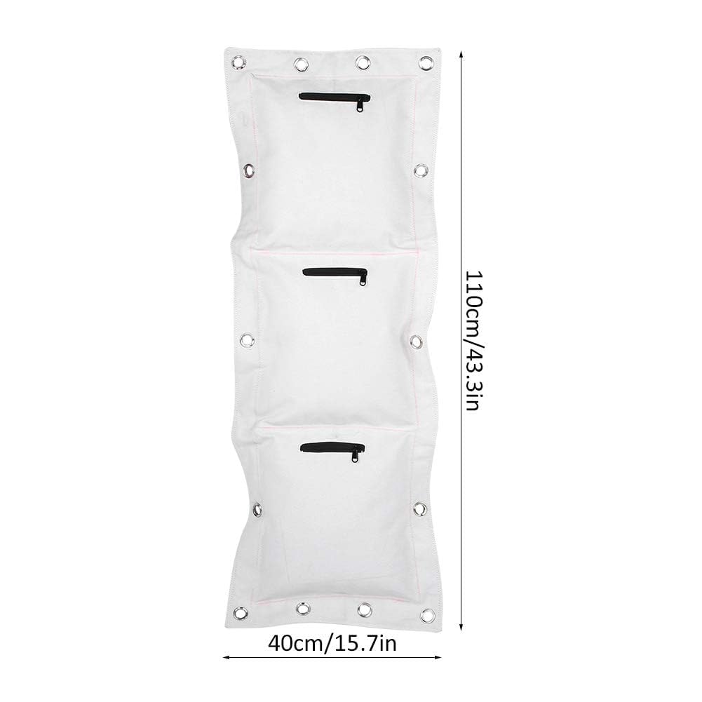 Borsa da parete in tela per Wing Chun, Kung Fu Kick Strike Sacco da boxe Punch Sacco di sabbia vuoto Bersaglio con cerniera per allenamento di boxe Taekwondo(Triple Bag)