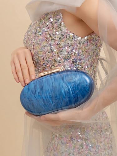 Acrylic Clutch Purse for Women Egg Shape Acrylic Handbags Cute Wedding Party Shoulder4