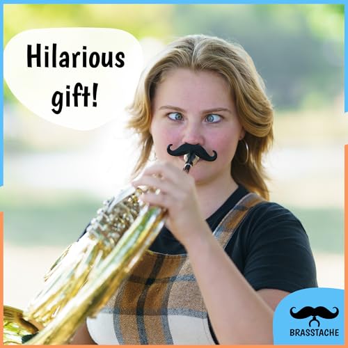 image for The Original Brasstache 2.0 - New (2024) Clip-on XL Mustache for Brass
