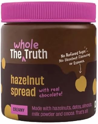 The Whole Truth - Hazelnut Spread - Creamy - 200g | No Palm Oil | No Preservatives | No Artificial Flavour