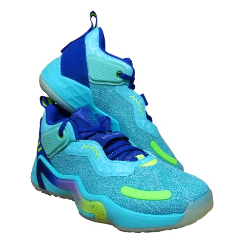 adidas Unisex D.O.N. Issue 3 GCA Basketball Shoe (Pulse Aqua/Bold Blue/Bright Cyan, 9)