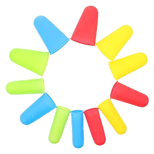 BEBEMOKO 5sets Gaming Finger Sleeves Finger Household Silicone Anti-Static Covers 12pcs*5