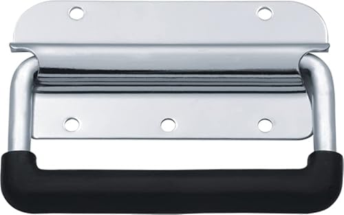 ingdaum® Lot de 2 poignée pliante, comme poignée pour caisses, tiroirs, boîtes, placards, portes ou fenêtres (J209 MS)