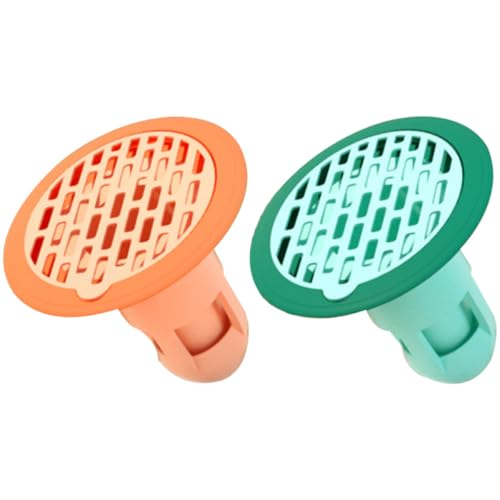 HONMEET Tapón de Suelo Antiolor Resistente al Desgaste 2 Piezas Filtro Multiusos para Drenaje de Baño y Ducha Plástico Seguro Colores Verde y Accesorio Práctico para Evitar