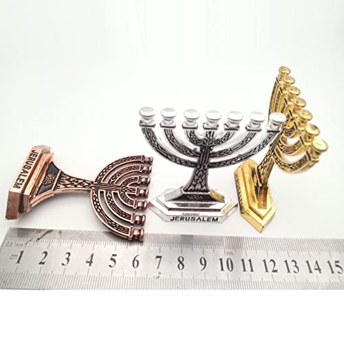 7 Branch Jewish Israel Holy Holder Candelabra Desktop Ornament for Home Church Wedding Party