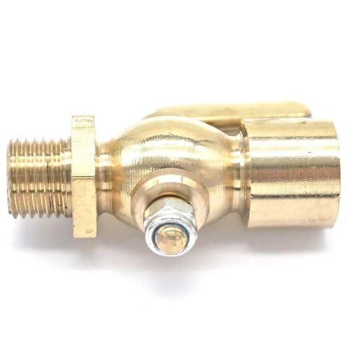 Válvula de cierre de drenaje 1/4 con conector de latón 14x1,5mm para purga de agua 5