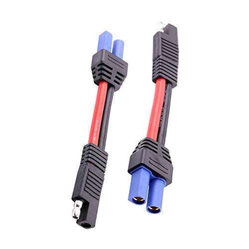 LIXINTIAN Adaptador de conexión rápida SAE a EC5 hembra (2 unidades, 15 cm)