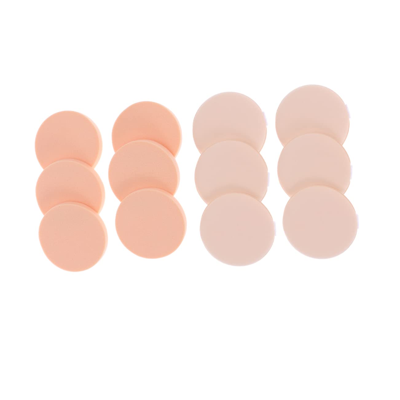 Healeved Makeup Sponge Puff Round Powder Sponges 12pcs Set for Foundation Application Gentle on Skin Portable for Travel