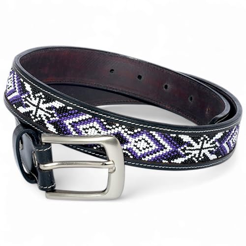 Aztec Heavy Duty Leather Beaded Belt For Women, Bead Belt For Men Gift Accessory3
