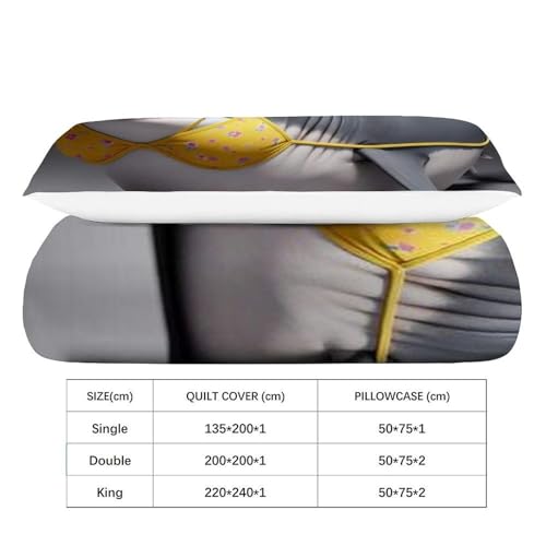 Housse de couette single requin 135x200 microfibre lit enfant - 4