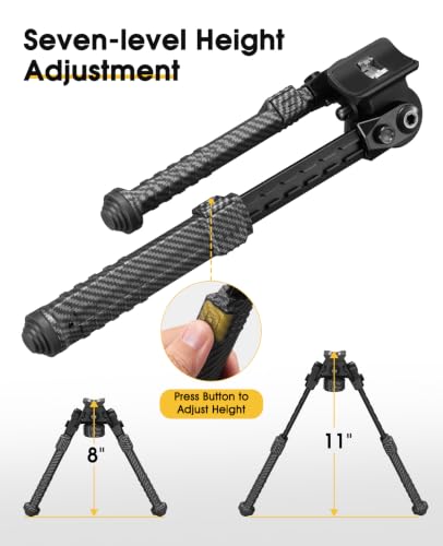 CVLIFE Sling Stud Bipod Mount 8"-11" for Stable and Sturdy Support - image 4