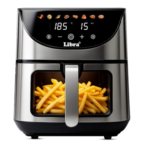 Libra 6.5 Liter Air Fryer Oven – 1740W Stainless Steel Air Fryer ...