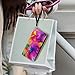 BSUYGET Neon Rainbow Splatter Ink Leather Wallet for Women Fashion Long Purse with Zipper Credit Card Holder