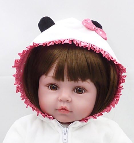 Pinky Lifelike 20Inch 50cm Lovely Reborn Baby Girl Dolls Realistic Looking Newborn Baby Doll Toddler Soft Vinyl Silicone Babies Birthday and Xmas Gift