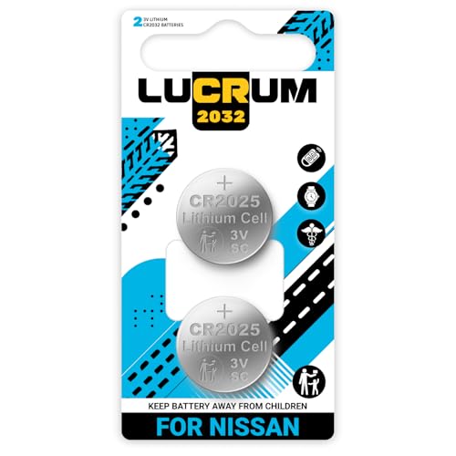 Key Fob Battery Replacement for Nissan & Infiniti (1999-2019) 2PCs CR2025 for Car Remote Key for Altima, Armada, Frontier, Pathfinder