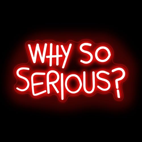 Vibrant "Why So Serious?" Joker Neon Sign - USB Powered,