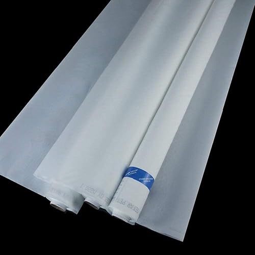 Miniatura 3 de Serigrafía Malla blanca 110 Malla 43T 50 pulgadas (4.2 ft) Ancho 3Y (2.7m8.8ft) Longitud para tela Camiseta Máquina de impresión de pantalla Fabirc