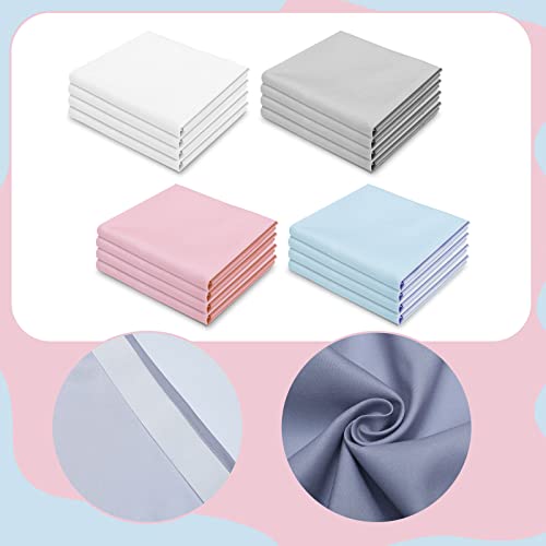 Image of Mixweer 16 Pack Cot Sheets for Daycare Standard Size 23 inch x 51 inch Soft Breathable Pure Cotton Daycare Essentials Cot Sheets for Preschool Toddler Kids Boys Girls Nap Time 4 Colors