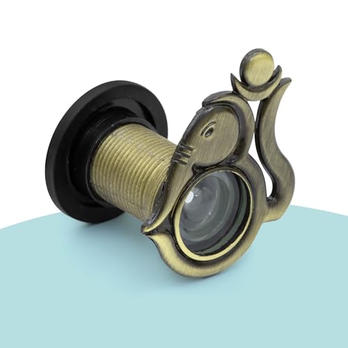 Image of Plantex Solid Brass Door Eye /Door Lens /Door Eye Viewer /Eye Hole for Main Door /180 Degree Ultra Clear Door Viewer for Safe and Secure Home /Office /Hotel - Pack of 1 (Brass Antique)
