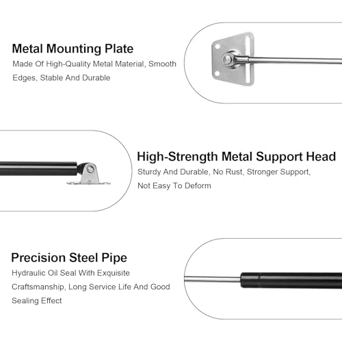 2 Stück Gasdruckdämpfer 300N,Gasfeder Dämpfer,Möbelluftdruckdämpfer für Türen und Schränke,Gas Strut Lift Schrank, Luftdruckdämpfer für Schminktische, Kleiderschränke,Gasfedern für Kraftfahrzeuge