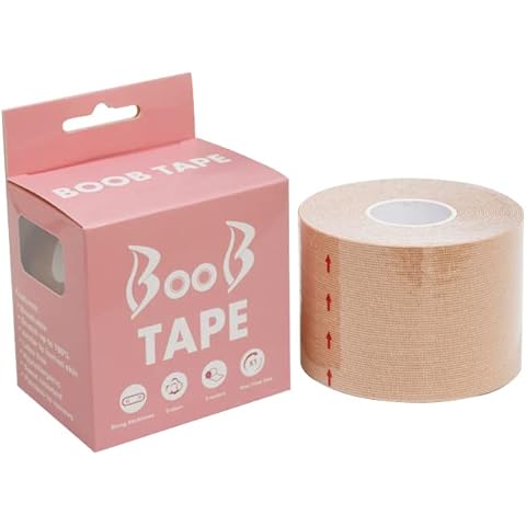 BISIBITA2 Boob Tape New Formula Boobytape for Breast Lift Sweat-proof Skin-fr Achieve Chest Brace Lift (Beige) Cover