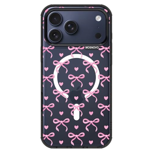 Coque iPhone 17 Pro Max MOSNOVO transparente noire MagSafe antichoc