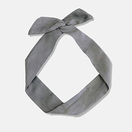 Preisvergleich Produktbild BDFA Haarband mit Schleife, Wildleder, einfarbig, Metalldraht, Rot / Pink 10