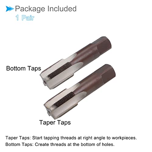 CoCud Hand Gewindeschneider M22 x 1 Gewinde Metrisch Legierung Werkzeug Stahl Schraube Abhören Konischer Wasserhahn - (Anwendung: für Machine Gewinde Reparatur) 1Paar