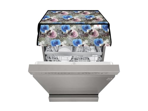 Image of Dishwasher Cover for 12 to 15 Place Setting | Water-Resistant Dustproof Zip Cover | Universal Fit Compatible with Bosch, LG, IFB, Hafele, Faber & More | 63 x 63 x 88 cm | Design 6