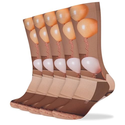 QMNRTK Balloons And Boxes Stocking?casual Athletic Aesthetic Socks Neutral Cotton Socks Compression Socks Control Crew Socks for Women Men