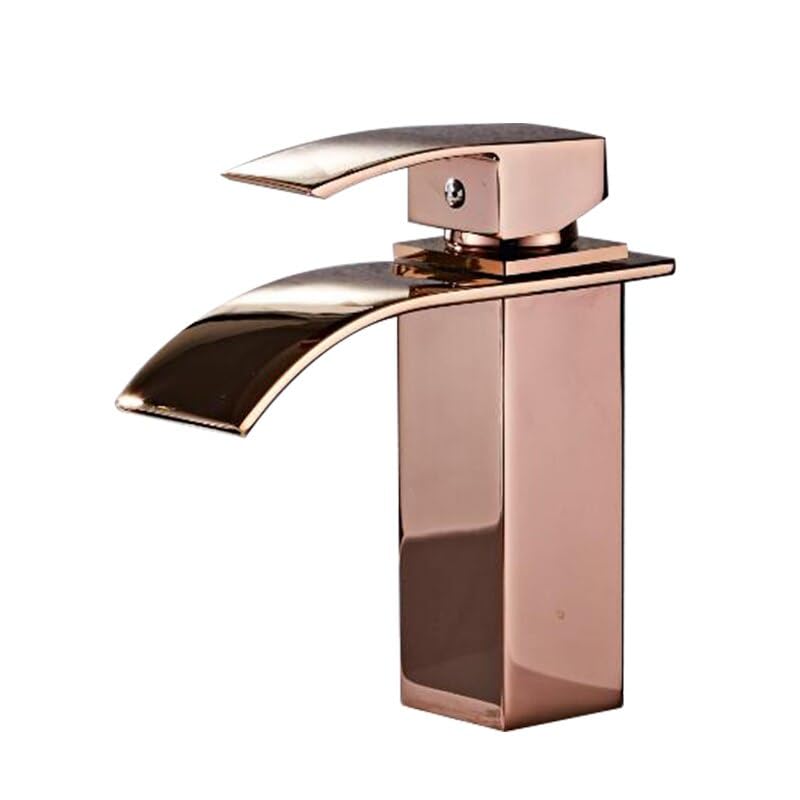 Robinet de bassin or rose mitigeur eau chaude et froide en laiton style 2