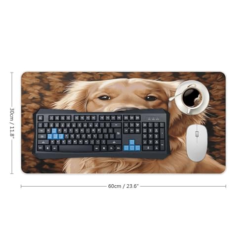 Cute Golden Retriever Pad Ratón Grande Antideslizante miniatura 2