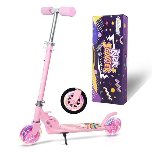 Nattork Scooter für Kinder, Tretroller für Mädchen & Jungen, Tragbar, Leichtgewichtige...
