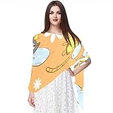 [Shape Design] - Leichter und großer Schal für Frauen, mit klarem Druck, seidigem und weichem Gefühl, geeignet für das Tragen zu jeder Jahreszeit; Schalgröße: 71 x 29 Zoll