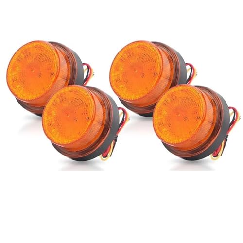NYSQOFMB Luz Indicadora Luz De Advertencia Estroboscópica LED 24 V Para Coche, Luces Posición Laterales Giratorias Para Furgoneta, Camión, Autobús Intermitentes Retrovisor(4pcs)