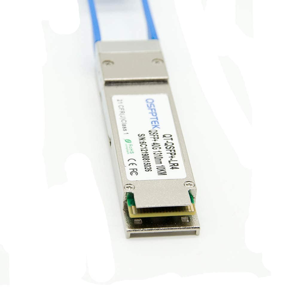 QSFPTEK 2Pack 40G QSFP+ Module LC Single-Mode Transceiver 40GBASE-LR4 for Cisco QSFP-40G-LR4 (1310nm, 10km, with DDM)