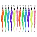 Vin Beauty Cat Worm Teaser Wand Refills with Bells - 12pcs Cat Toy Accessories for Indoor Kittens