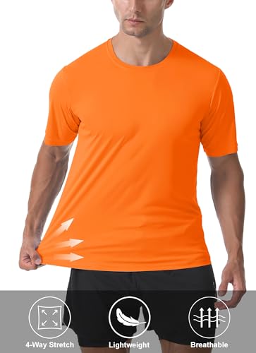 Men's Short Sleeve T-Shirt UPF 50+ Quick Dry Rash Guard Athletic Running T Shirts UV Sun Protection Swim Water Shirt3