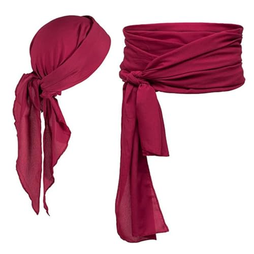 CATOR Embalagem de 2 cintos com diadema pirata, cinto de capitão pirata medieval, adequado para festas temáticas piratas, representações teatrais, festas de aniversário, etc.