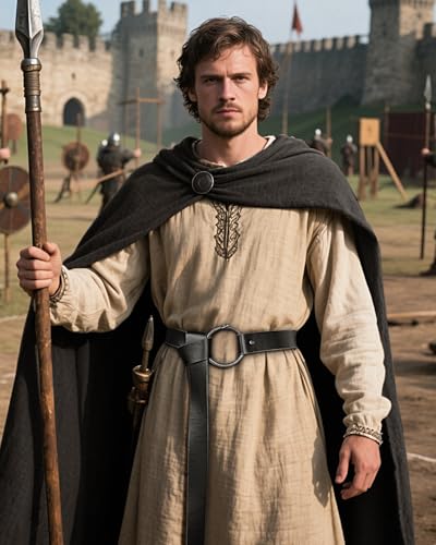 Joukavor Leather Renaissance Belt with O Ring for Women Men Halloween Renfaire3