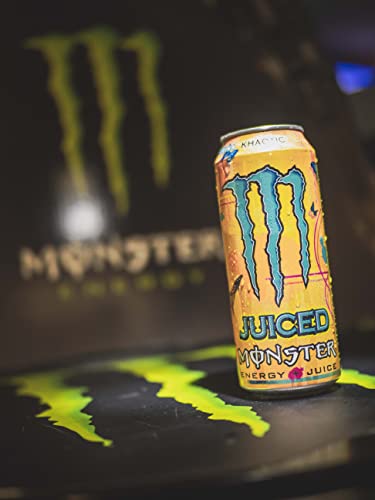 Image of Monster Energy Juice Monster Khaotic Tropical Orange, Can, Energy Drink, 16 Ounce (Pack of 15)